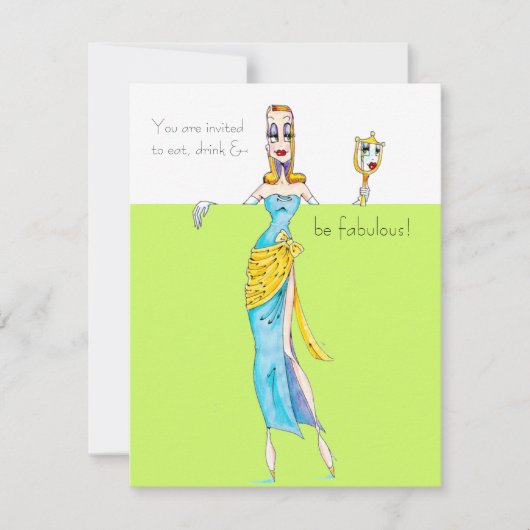 Je wordt uitgenodigd om te eten, te drinken en gew kaart (Voorkant)