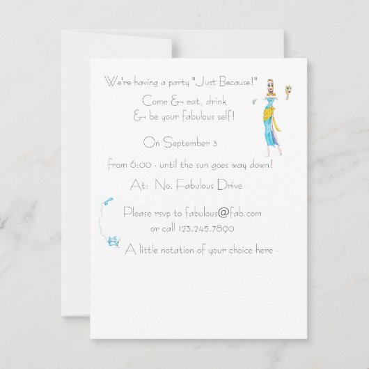 Je wordt uitgenodigd om te eten, te drinken en gew kaart (Achterkant)