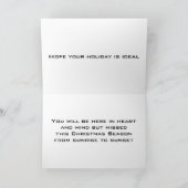 JE WORDT VERMIST IN CHRISTMAS FEESTDAGEN KAART (Binnen)