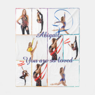 Je wordt zo bemind 9 foto-collage & naam fleece deken