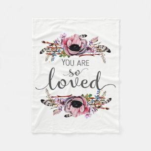 Je wordt zo Lief Boho Chic Bloemenkrans Baby Meisj Fleece Deken
