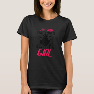 Je Wou Dat Je Kon Trommelen Als Een Meisje Percuss T-shirt
