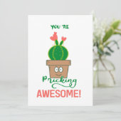 Je wrijft Geweldige! Hartelijk dank Bedankkaart (Staand voorkant)