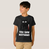 Je Zag Niets Grappigs Zwarte Kat T-shirt (Voorkant volledig)