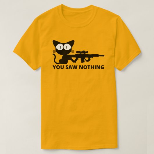 Je zag niets kat t-shirt (Design voorkant)