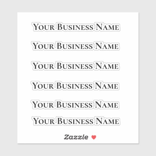 Je zakelijke Logo - Aangepast meerdere Sticker (Vel)