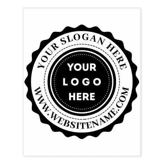 Je zakelijke Logo groot Rubberstempel (Afrduk)