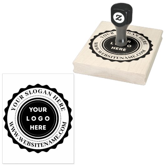 Je zakelijke Logo groot Rubberstempel (Gestempeld)