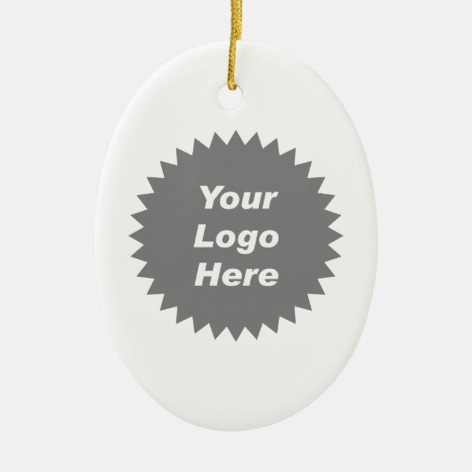 Je zakelijke logo hier keramisch ornament (Voorkant)