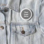 Je zakelijke logo hier ronde button 5,7 cm (In situ)