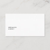 Je zakelijke Logo is eenvoudig Visitekaartje (Achterkant)