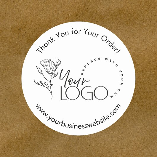 Je zakelijke Logo voor speciale acties weggooien Ronde Sticker