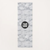 Je zakelijke Logo — witte marmer Yogamat (Voorkant)