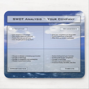 Je zakelijke SWOT op een Mousepad. Muismat