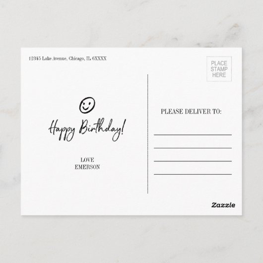 Je zal altijd ouder zijn dan ik Verjaardag Briefka Briefkaart (Achterkant)