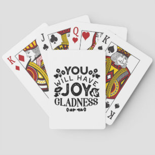 Je Zal Blijdschap en Vreugde Hebben Inspirerende S Pokerkaarten
