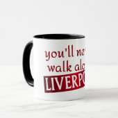 Je zal nooit alleen lopen Liverpool Mok (Voorkant links)