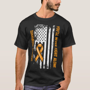 Je Zal Nooit Alleen Vecht Tegen Bloedkanker Leukem T-shirt