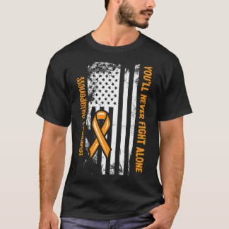 Je Zal Nooit Alleen Vecht Tegen Bloedkanker Leukem T-shirt