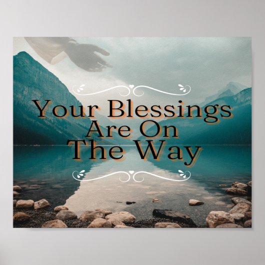 Je zegeningen zijn onderweg poster (Voorkant)