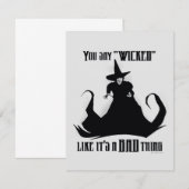 Je zegt "geschopt" alsof het een slechte zaak is notitiekaartje (Voorkant / Achterkant)