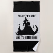 Je zegt "geschopt" alsof het een slechte zaak is strandlaken (Voorkant)