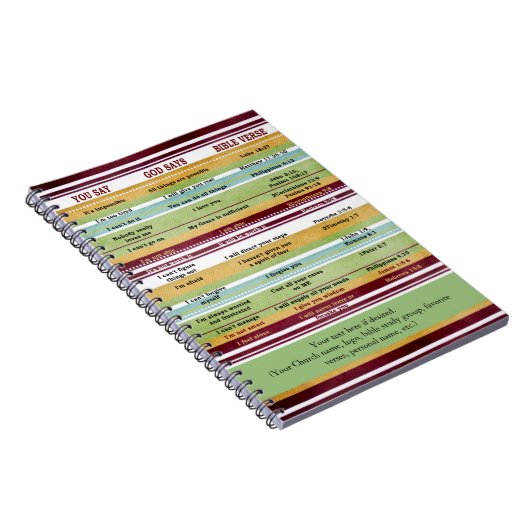 "Je zegt/God zegt" Inspirerend Bijbelversen Notitieboek (Rechterzijde)