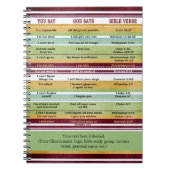 "Je zegt/God zegt" Inspirerend Bijbelversen Notitieboek (Voorkant)