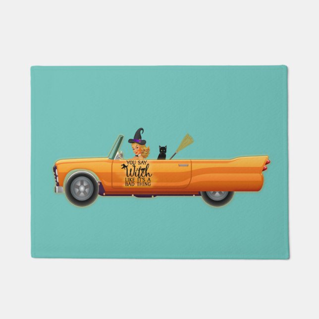 Je zegt heks als een slecht ding deurmat (Voorkant)