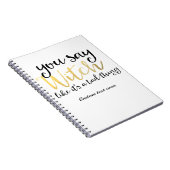 Je zegt heks als een slecht ding Halloween Notitieboek (Rechterzijde)