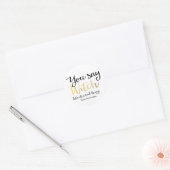 Je zegt heks als een slecht ding Halloween Ronde Sticker (Envelop)