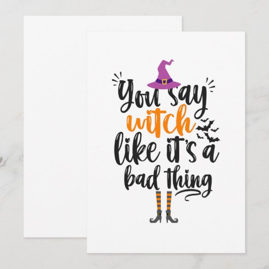 Je zegt heks alsof het een slecht ding is... bedankkaart (Voorkant / Achterkant)