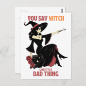 Je zegt heks alsof het slecht is briefkaart (Voorkant / Achterkant)
