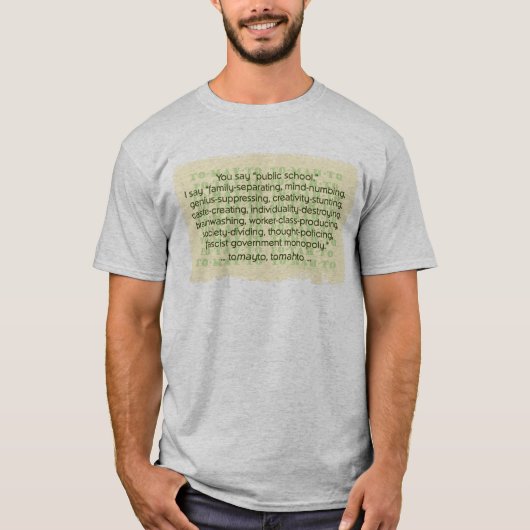 Je zegt Tomato T-shirt (Voorkant)