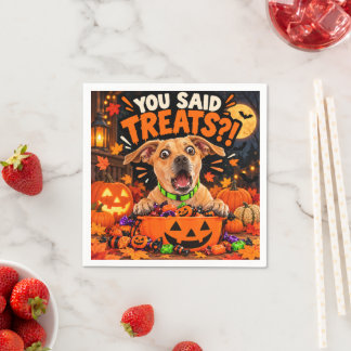 Je zei lekkers?! Grappige Halloween hondenfeestser Servet