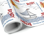 Je zeilboot personaliseren cadeaupapier (Rol Hoek)