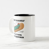 Je zelf maken je Mitochondria Tweekleurige Koffiemok (Voorkant links)