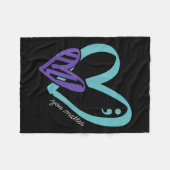 Je zelfmoordpreventie bewustzijn Blauwgroen Paarse Fleece Deken (Voorkant (Horizontaal))