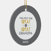 Je zet de Grote in de Grote Opa Keramisch Ornament (Rechts)
