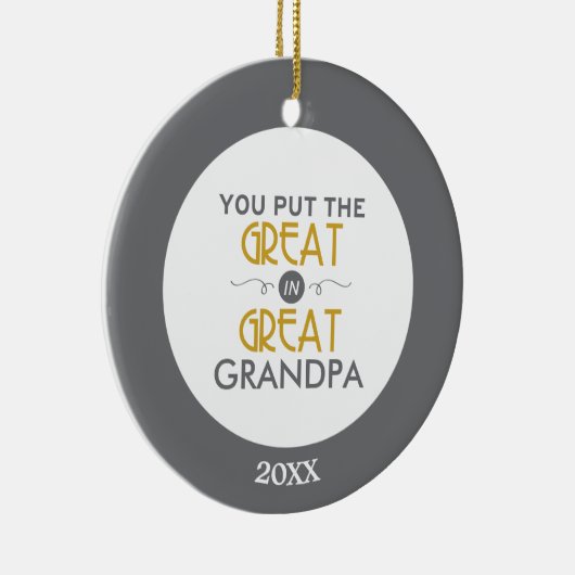 Je zet de Grote in de Grote Opa Keramisch Ornament (Rechts)