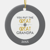 Je zet de Grote in de Grote Opa Keramisch Ornament (Voorkant)