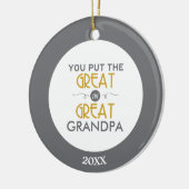 Je zet de Grote in de Grote Opa Keramisch Ornament (Links)