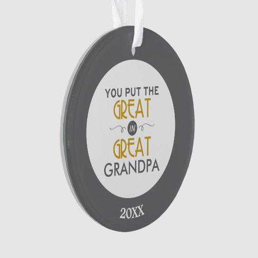 Je zet de Grote in de Grote Opa Ornament (voorkant)