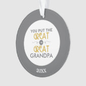 Je zet de Grote in de Grote Opa Ornament (voorkant)