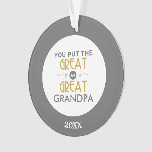 Je zet de Grote in de Grote Opa Ornament (voorkant)