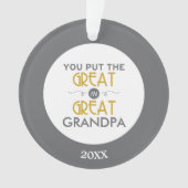 Je zet de Grote in de Grote Opa Ornament (voorkant)