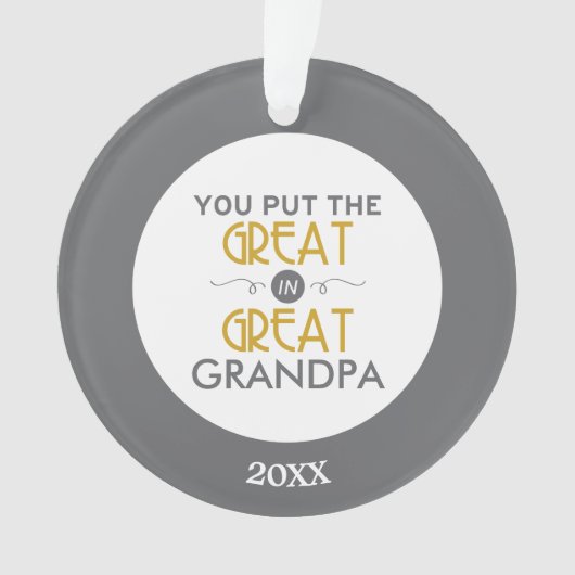 Je zet de Grote in de Grote Opa Ornament (voorkant)