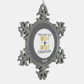 Je zet de Grote in de Grote Opa Tin Sneeuwvlok Ornament (Links)