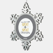 Je zet de Grote in de Grote Opa Tin Sneeuwvlok Ornament (Rechts)