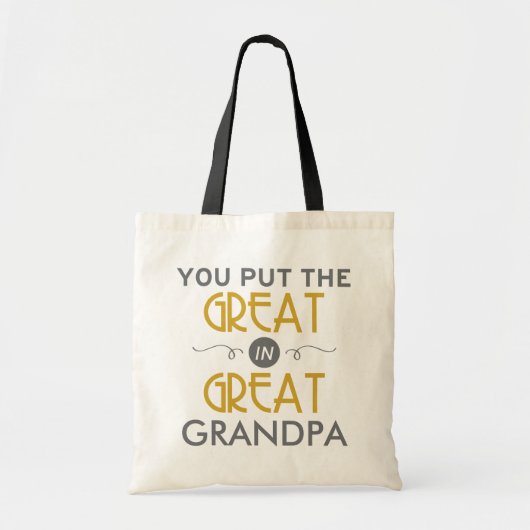 Je zet de Grote in de Grote Opa Tote Bag (Voorkant)